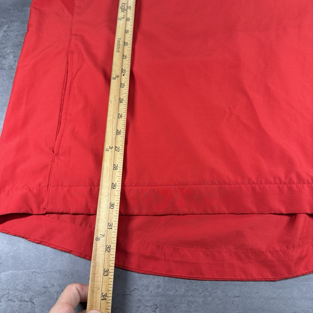 Ohio State Buckeyes Shirt Jacket Men L Red Blade Collar Coach ShortSleeve WarmUp - Picture 5 of 11